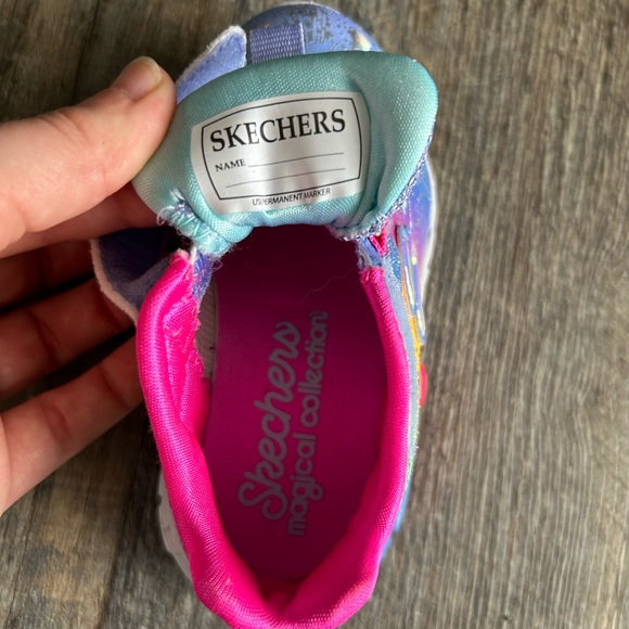 Sketchers Toddler Flashing Unicorn Charmer Running Shoes Size 5 - Picture 3 of 3
